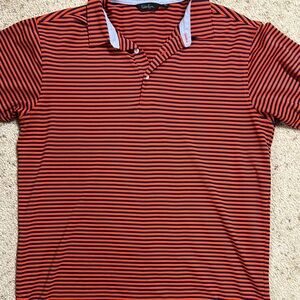 Walter Hagen Navy and Orange Polo Shirt